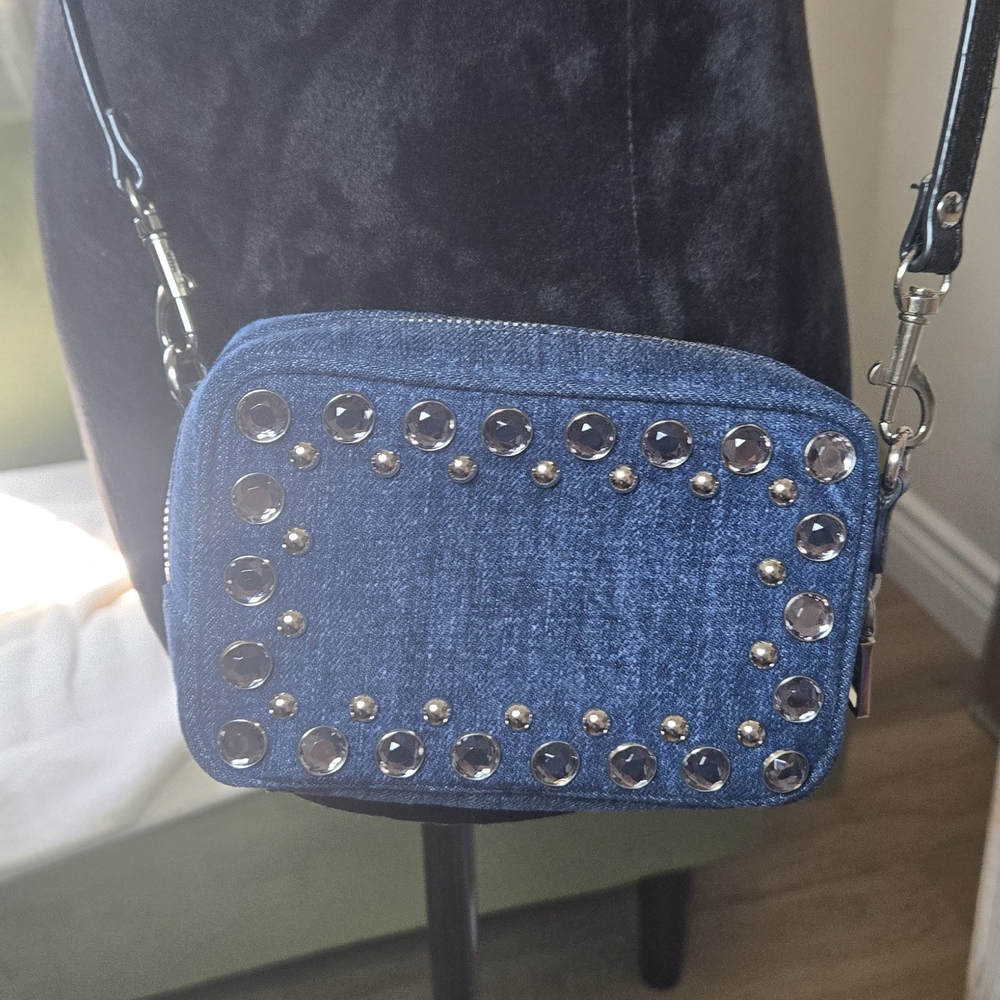 Prada Denim crossbody with embellishments - Picture 3 of 6